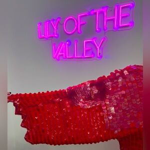 Vintage Sequin Silk Top 1980s